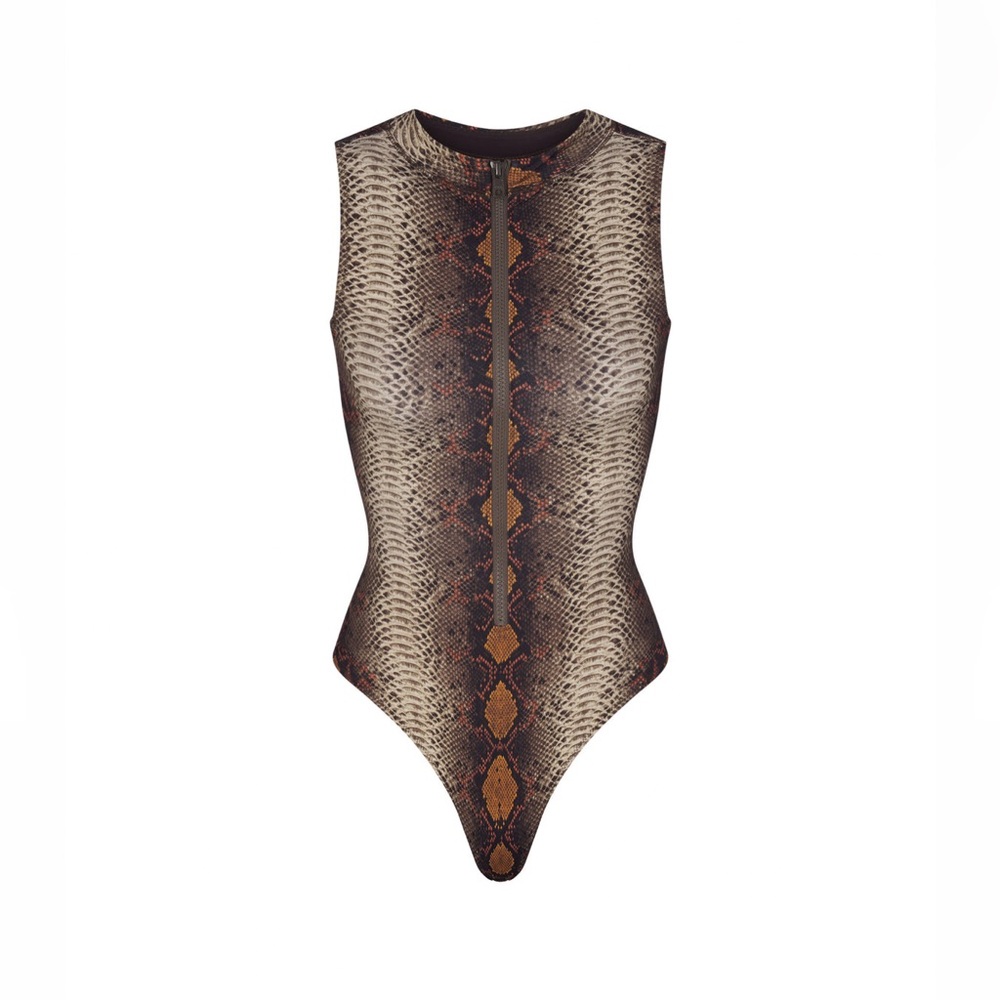 Skims desert snake print one piece swimsuit
